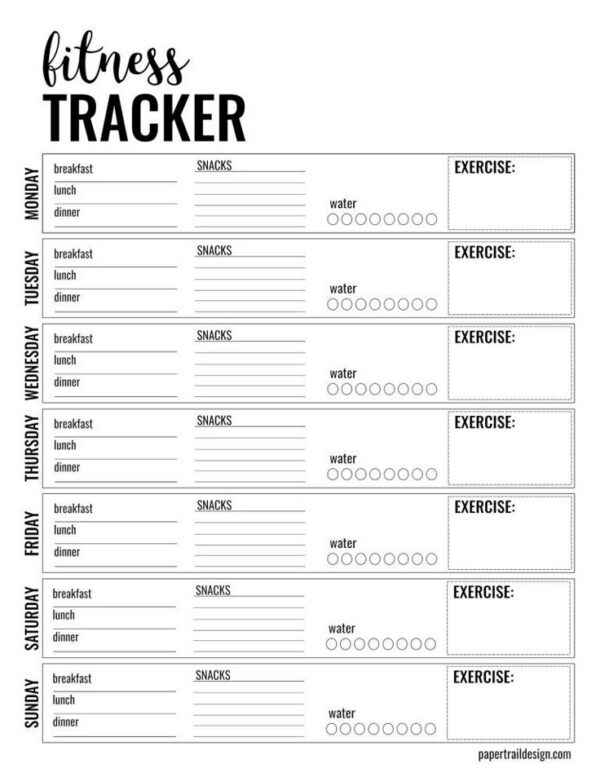 Fitness & Workout Tracker Printable
